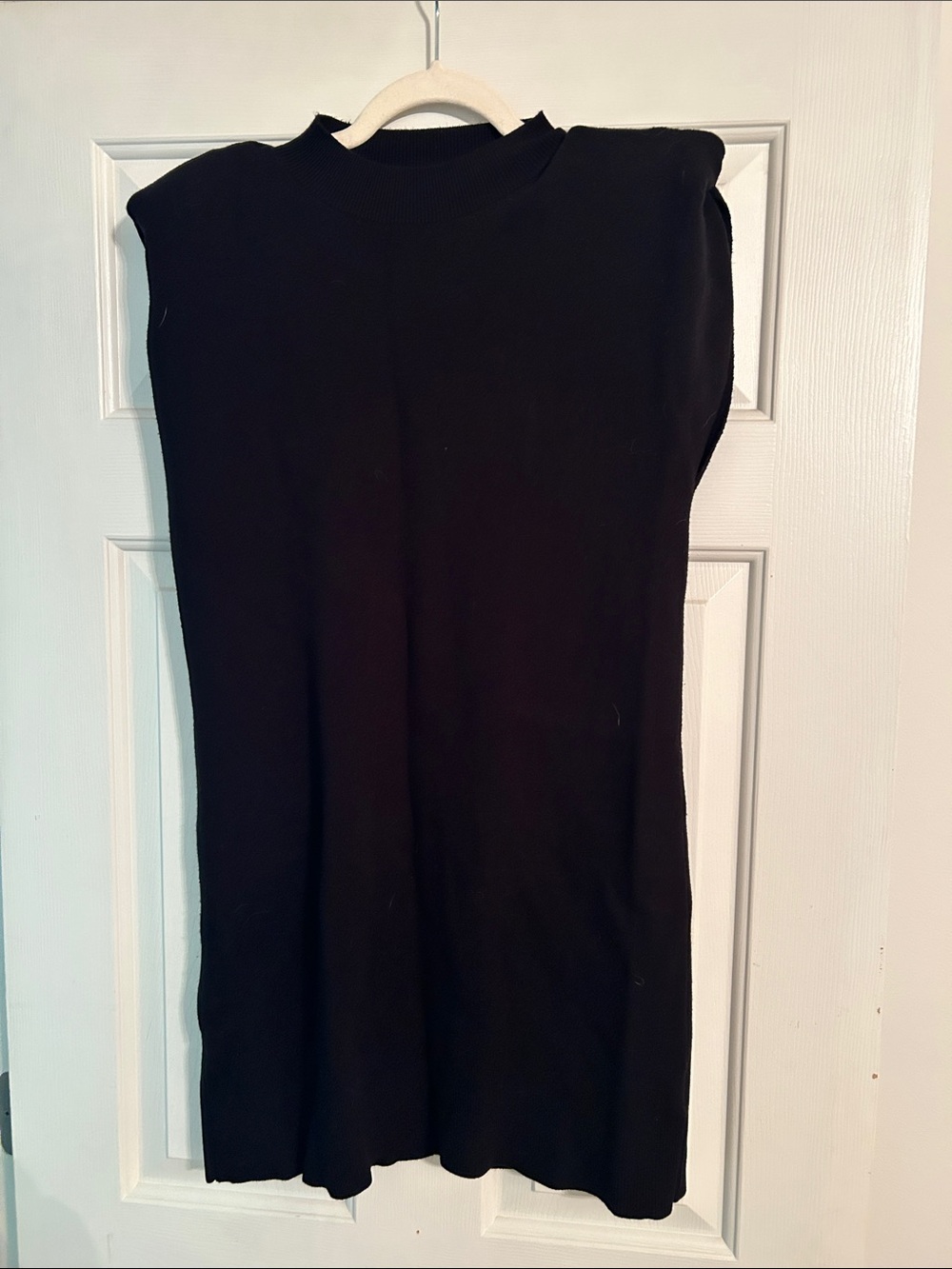 Favorite Daughter Black Mock Neck Sleeveless Knit Tank
